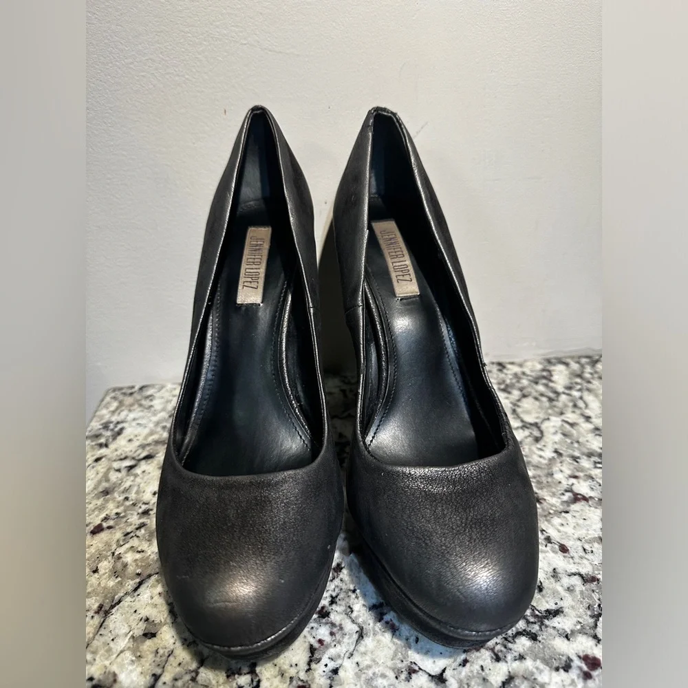 Jennifer Lopez‎ Caliente Black Platform Stiletto Pumps Women’s Size 9.5